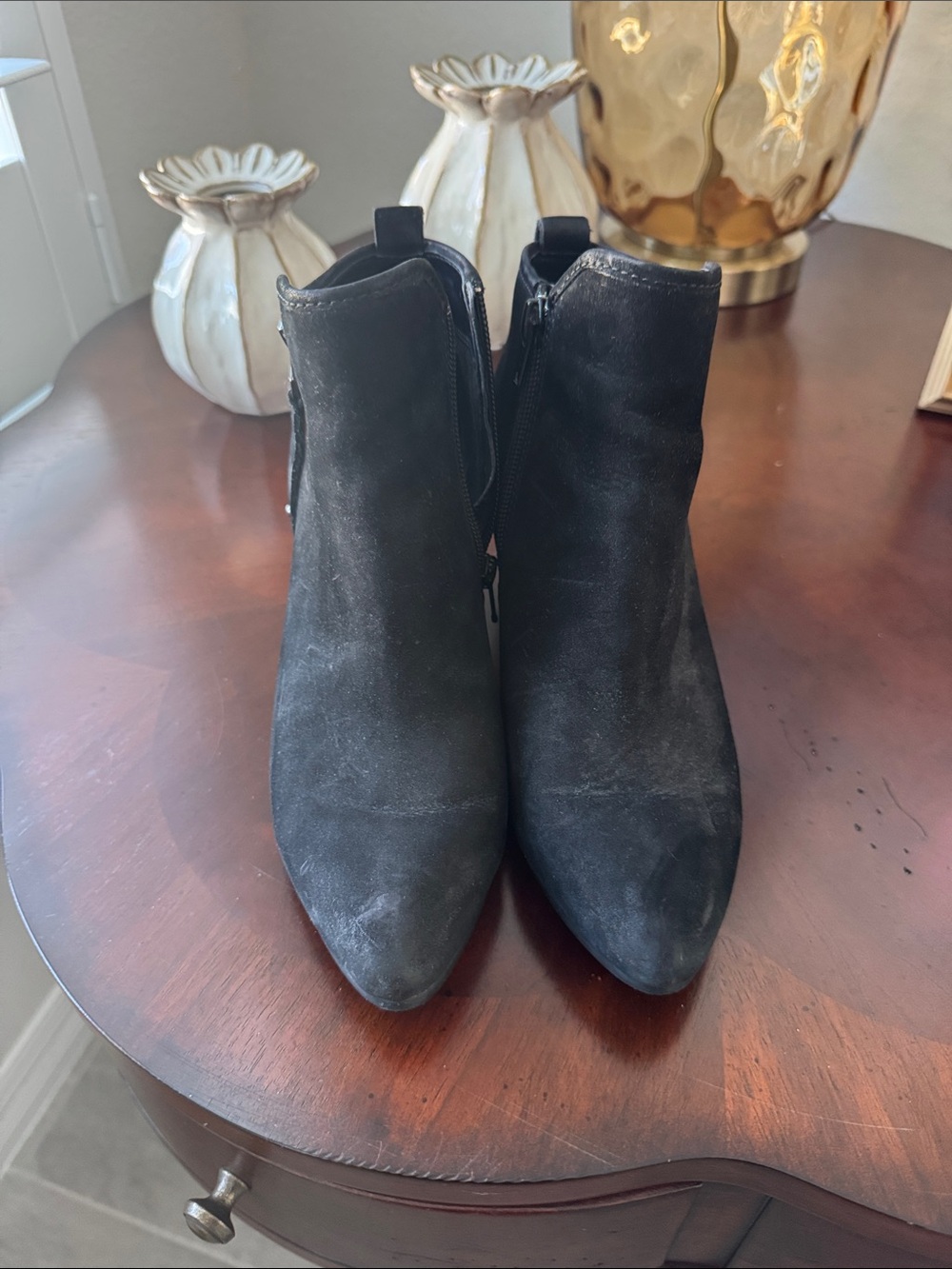 Black Suede Women's Ankle Boots